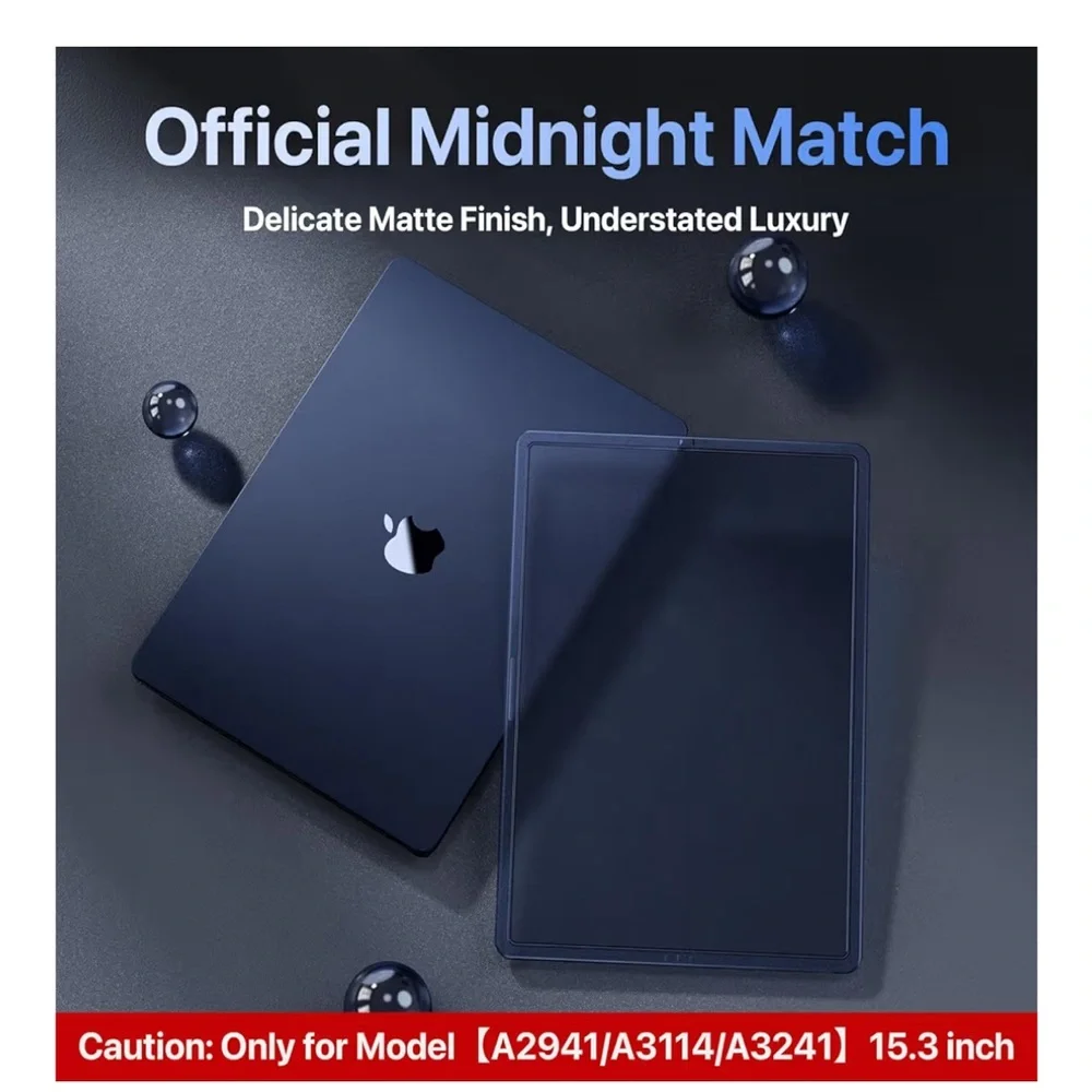 ‘CRACKGUARD’ for MacBook Air 15” Protective Laptop Case-MIDNIGHT CLEAR